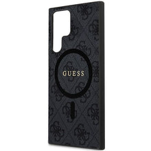 Заредете изображение във визуализатора на галерията – Оригинален гръб GUESS за SAMSUNG S24 Ultra compatible with MagSafe GUHMS24LG4GFRK (4G Ring classic logo) черен
