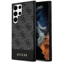 Заредете изображение във визуализатора на галерията – Оригинален гръб GUESS за SAMSUNG S24 Ultra GUHCS24LG4GLGR (4G Bottom Stripe) черен
