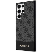 Заредете изображение във визуализатора на галерията – Оригинален гръб GUESS за SAMSUNG S24 Ultra GUHCS24LG4GLGR (4G Bottom Stripe) черен

