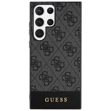 Заредете изображение във визуализатора на галерията – Оригинален гръб GUESS за SAMSUNG S24 Ultra GUHCS24LG4GLGR (4G Bottom Stripe) черен
