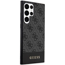 Заредете изображение във визуализатора на галерията – Оригинален гръб GUESS за SAMSUNG S24 Ultra GUHCS24LG4GLGR (4G Bottom Stripe) черен
