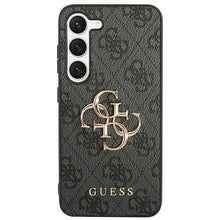 Заредете изображение във визуализатора на галерията – Оригинален гръб GUESS за SAMSUNG S24 GUHCS24S4GMGGR (Leather 4G Metal Logo) черен

