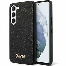 Заредете изображение във визуализатора на галерията – Оригинален гръб GUESS за SAMSUNG S24 Plus GUHCS24MHGGSHK (Glitter Script) черен
