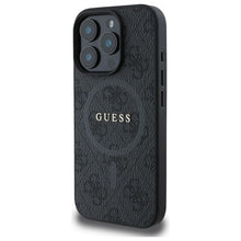 Заредете изображение във визуализатора на галерията – Оригинален гръб GUESS за IPHONE 16 Pro Max compatible with MagSafe GUHMP16XG4GFRK (PU 4G Ring Classic Logo) черен
