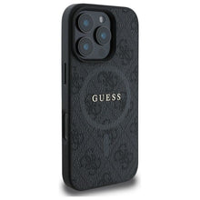 Заредете изображение във визуализатора на галерията – Оригинален гръб GUESS за IPHONE 16 Pro Max compatible with MagSafe GUHMP16XG4GFRK (PU 4G Ring Classic Logo) черен
