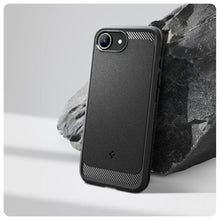 Заредете изображение във визуализатора на галерията – SPIGEN RUGGED ARMOR калъф за MAG compatible with MagSafe for IPHONE 16E matte черен
