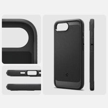 Заредете изображение във визуализатора на галерията – SPIGEN RUGGED ARMOR калъф за MAG compatible with MagSafe for IPHONE 16E matte черен
