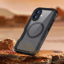 Заредете изображение във визуализатора на галерията – Waterproof case SHELLBOX GT compatible with MagSafe for IPHONE 16 black
