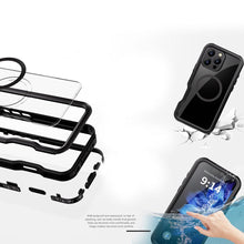 Заредете изображение във визуализатора на галерията – Waterproof case SHELLBOX GT compatible with MagSafe for IPHONE 16 Pro Max black
