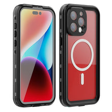 Заредете изображение във визуализатора на галерията – Waterproof case SHELLBOX DOT compatible with MagSafe for IPHONE 15 Pro Max black
