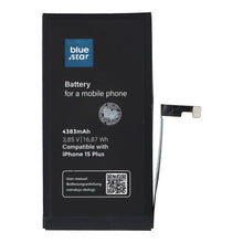 Заредете изображение във визуализатора на галерията – BLUE STAR HQ battery for IPHONE 15 Plus 4383 mAh
