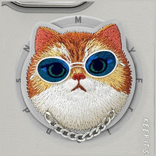 Заредете изображение във визуализатора на галерията – NIMMY case GLASSES COOL CAT compatible with MagSafe for IPHONE 16 Pro Max gray
