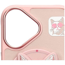 Заредете изображение във визуализатора на галерията – NIMMY case GLASSES COOL CAT compatible with MagSafe for IPHONE 16 pink
