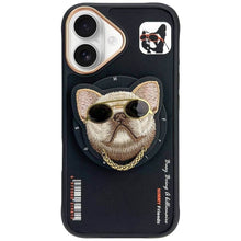 Заредете изображение във визуализатора на галерията – NIMMY case GLASSES COOL DOG compatible with MagSafe for IPHONE 16 black
