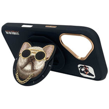 Заредете изображение във визуализатора на галерията – NIMMY case GLASSES COOL DOG compatible with MagSafe for IPHONE 16 black
