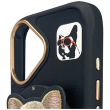 Заредете изображение във визуализатора на галерията – NIMMY case GLASSES COOL DOG compatible with MagSafe for IPHONE 16 black

