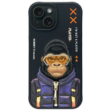 Заредете изображение във визуализатора на галерията – Гръб NIMMY COOL&amp;CUTE 2.0 Monkey за IPHONE 15 черен
