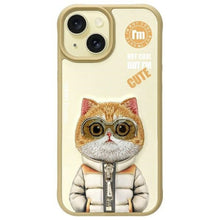 Заредете изображение във визуализатора на галерията – NIMMY case COOL&amp;CUTE 2.0 Cat for IPHONE 15 khaki

