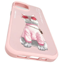 Заредете изображение във визуализатора на галерията – NIMMY case GLASSES COOL CAT for IPHONE 15 pink
