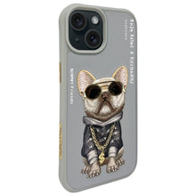 Заредете изображение във визуализатора на галерията – NIMMY case GLASSES COOL DOG for IPHONE 15 gray
