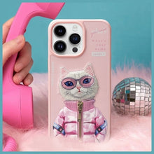 Заредете изображение във визуализатора на галерията – Гръб NIMMY COOL&amp;CUTE 2.0 Cat за IPHONE 15 Pro розов
