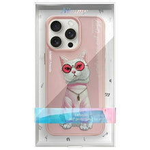Заредете изображение във визуализатора на галерията – Гръб NIMMY GLASSES COOL CAT за IPHONE 15 Pro розов
