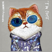 Заредете изображение във визуализатора на галерията – Гръб NIMMY GLASSES COOL CAT за IPHONE 15 Pro Max сив

