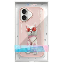 Заредете изображение във визуализатора на галерията – Гръб NIMMY GLASSES COOL CAT за IPHONE 16 розов
