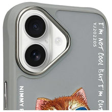 Заредете изображение във визуализатора на галерията – Гръб NIMMY GLASSES COOL CAT за IPHONE 16 сив
