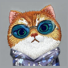 Заредете изображение във визуализатора на галерията – Гръб NIMMY GLASSES COOL CAT за IPHONE 16 сив
