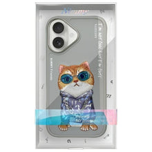 Заредете изображение във визуализатора на галерията – Гръб NIMMY GLASSES COOL CAT за IPHONE 16 сив
