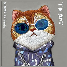 Заредете изображение във визуализатора на галерията – NIMMY case GLASSES COOL CAT for IPHONE 16 Pro Max gray
