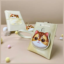 Заредете изображение във визуализатора на галерията – NIMMY card wallet BIG EYED PET 2.0 Cat khaki
