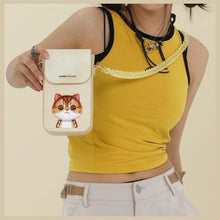 Заредете изображение във визуализатора на галерията – NIMMY phone bag BIG EYED PET 2.0 Cat khaki
