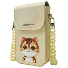 Заредете изображение във визуализатора на галерията – NIMMY phone bag BIG EYED PET 2.0 Cat khaki
