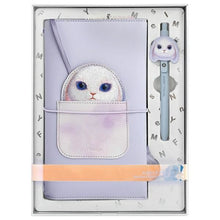 Заредете изображение във визуализатора на галерията – NIMMY set 2in1 notebook + pen BIG EYED PET 2.0 Rabbit purple
