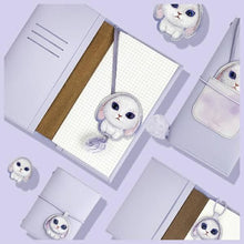 Заредете изображение във визуализатора на галерията – NIMMY set 2in1 notebook + pen BIG EYED PET 2.0 Rabbit purple
