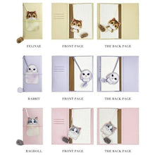 Заредете изображение във визуализатора на галерията – NIMMY set 2in1 notebook + pen BIG EYED PET 2.0 Cat khaki
