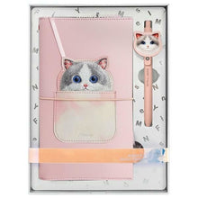 Заредете изображение във визуализатора на галерията – NIMMY set 2in1 notebook + pen BIG EYED PET 2.0 Cat pink
