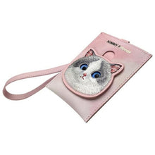 Заредете изображение във визуализатора на галерията – NIMMY set 3in1 phone bag + wallet + gps cover BIG EYED PET 2.0 Cat pink
