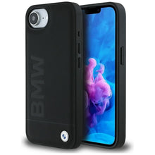 Заредете изображение във визуализатора на галерията – BMW case for IPHONE 16e (SE 4 2025) BMHCPSE4SLLBK (Leather Hot Stamp) black

