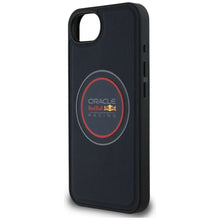 Заредете изображение във визуализатора на галерията – Гръб RED BULL за IPHONE 16e (SE 4 2025) compatible with MagSafe RBHMPSE424PUMEVR (Meshed PU Logo and Red Ring) тъмно син
