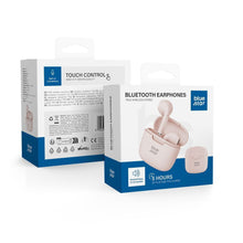 Заредете изображение във визуализатора на галерията – BLUE STAR wireless earphones bluetooth TWS FI7 powder pink

