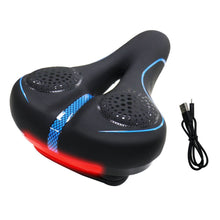 Заредете изображение във визуализатора на галерията – Bicycle saddle with built-in LED light FSBSD-232-1 black
