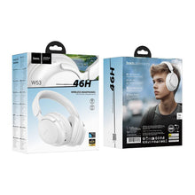 Заредете изображение във визуализатора на галерията – HOCO wire headphones bluetooth W53 morning mist white
