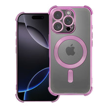 Заредете изображение във визуализатора на галерията – Гръб ANTISHOCK ELECTRO за IPHONE 16 Pro compatible with MagSafe розов
