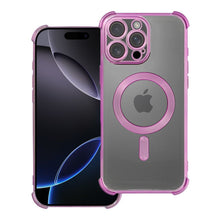 Заредете изображение във визуализатора на галерията – Гръб ANTISHOCK ELECTRO за IPHONE 16 Pro Max compatible with MagSafe розов
