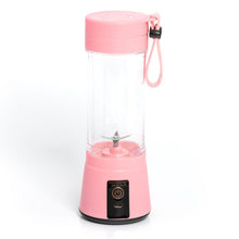Заредете изображение във визуализатора на галерията – Portable fresh fruit blender for smoothie 380 ml pink
