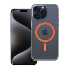 Заредете изображение във визуализатора на галерията – Drop Glue Colorful Ring Mag Cover compatible with MagSafe for IPHONE 15 PRO MAX orange
