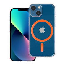 Заредете изображение във визуализатора на галерията – Drop Glue Colorful Ring Mag Cover compatible with MagSafe for IPHONE 13 MINI orange
